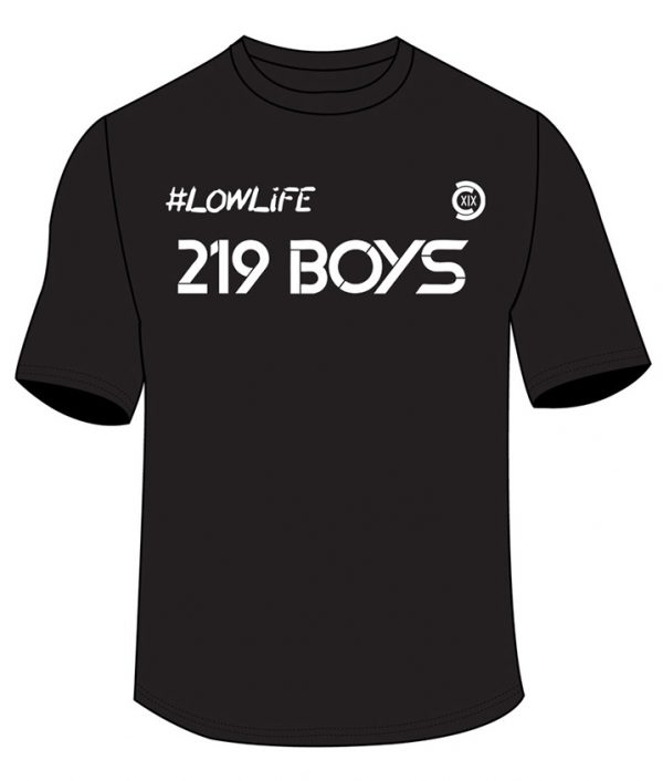 219BLK18 Black 'CCXIX LOWLiFE' T-Shirt